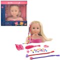 Dolls World - Česacia hlava Ashley - blondínka 21 cm