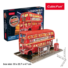                             CubicFun - Puzzle 3D s LED Noční edice: Londýnský autobus 161 dílků                        