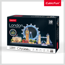                             CubicFun - Puzzle 3D s LED Noční edice: Londýn 186 dílků                        