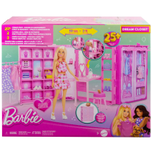                             Barbie Šatník snů v pastelových barvách s panenkou, oblečky a doplňky                        