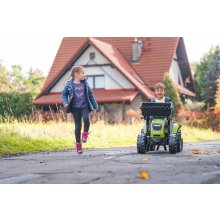                             FALK Šliapací traktor 1010W Claas Axos s nakladačom, rýpadlom a prívesom                        