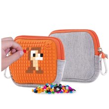                             PIXIE CREW univerzálne púzdro ŠEDÁ/ORANŽOVÁ                        