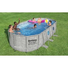                            BESTWAY 56716 - Bazén s konštrukciou Stone Swim Vista 549 x 274 x 122cm + kartušová filtrácia                        