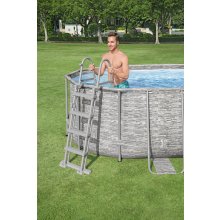                             BESTWAY 56716 - Bazén s konštrukciou Stone Swim Vista 549 x 274 x 122cm + kartušová filtrácia                        