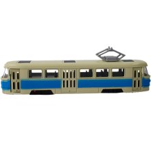                             Kovová TRAMVAJ 1:90 modrá                        