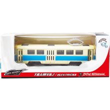                             Kovová TRAMVAJ 1:90 modrá                        