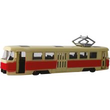                             Kovová TRAMVAJ 1:90 červená                        
