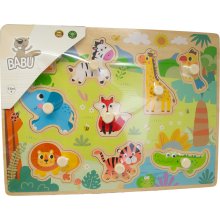                             BABU - Drevené vkladacie puzzle SAFARI                        