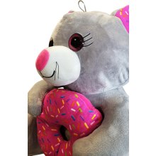                             Myš s donutom šedá 25 cm                        