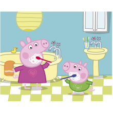                             Dino - Drevené kocky Prasiatko Peppa: VESELÝ DEŇ 20 kociek                        