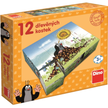                             Dino - Drevené kocky Krtkov rok 12 kociek                        