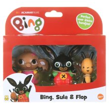                             BING A PRIATELIA sada 3 figúrok - Bing, Flop, Sula                        