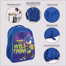                             Cerdá 2100004691 - Školský batoh Sonic PRIME 42 cm                        