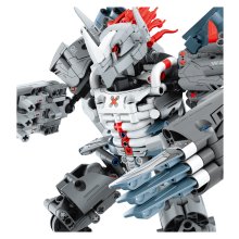                             MECHANICAL MASTER - Stavebnica Bojový robot sivý 965 ks                        