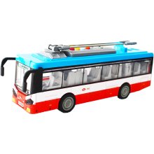                             Mestský trolejbus na zotrvačník s osvetlením a zvukom - červený                        