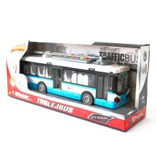                             Mestský trolejbus na zotrvačník s osvetlením a zvukom - modrý                        