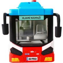                             Mestský autobus na zotrvačník s osvetlením a zvukom - červený                        
