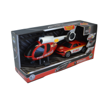                             CITY SERVICE CAR - 1:14 Hasiči set vrtuľník + auto                        