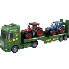                             CITY SERVICE CAR - 1:12 Farmársky ťahač s vlekom a 2 traktory                        