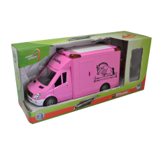                             CITY SERVICE CAR - 1:14 Transport koní - ružový                        