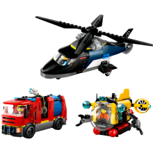                             LEGO® City 60462 Remix: Helikoptéra, hasičské auto a ponorka                        