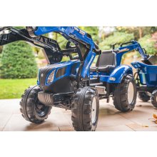                             FALK Šliapací traktor 3090W New Holland T8 s nakladačom, rýpadlom a maxi prívesom                        