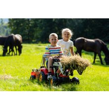                             FALK Šliapací traktor Vintage 2058N s lyžicou, bagrom a prívesom - červený                        