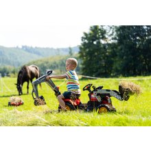                             FALK Šliapací traktor Vintage 2058N s lyžicou, bagrom a prívesom - červený                        