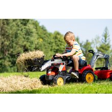                             FALK Šliapací traktor Vintage 2058N s lyžicou, bagrom a prívesom - červený                        