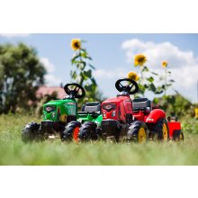                             FALK Šliapací traktor 2030AB SuperCharger s prívesom a otváracou kapotou                        
