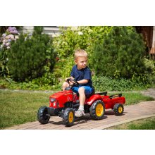                             FALK Šliapací traktor 2030AB SuperCharger s prívesom a otváracou kapotou                        