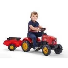                             FALK Šliapací traktor 2030AB SuperCharger s prívesom a otváracou kapotou                        