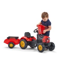                             FALK Šliapací traktor 2030AB SuperCharger s prívesom a otváracou kapotou                        