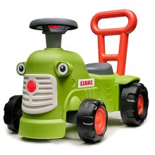                            FALK Odrážadlo a chodítko 2v1 Traktor Claas svetlo zelený s volantom                        