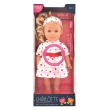                             Dolls World - Módna bábika Charlotte - 36 cm: Ružová srdiečková princezná                        