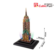                             CubicFun - Puzzle 3D Empire State Building s LED světlem - 38 dílků                        