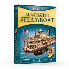                             CubicFun - Puzzle 3D Mississippi Steamboat - 142 dílků                        