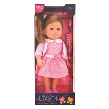                             Dolls World - Módna bábika Elizabeth brunetka s doplnkami 36 cm                        