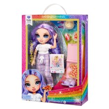                             Rainbow High Junior Fashion bábika v pyžame - Violet Willow                        
