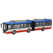                             CITY SERVICE CAR - 1:16 Trolejbus kloubový červeno-modrý                        