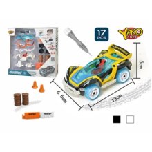                             1:32 Stavebnica Auto 17ks - žlté                        
