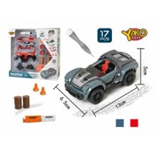                             1:32 Stavebnica Auto 17ks - šedé                        