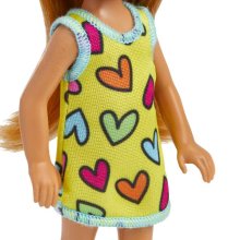                             Barbie Chelsea Doll - Hnedovláska s farebnou potlačou Srdiečka                        