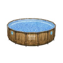                             BESTWAY 56725 - Bazén s konštrukciou Rattan Swim Vista 488 x 122 cm + kartušová filtrácia                        