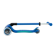                             Globber Detská trojkolesová kolobežka Primo Foldable Plus - svietiace kolesá - modrá                        