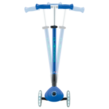                             Globber Detská trojkolesová kolobežka Primo Foldable Plus - svietiace kolesá - modrá                        