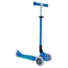                             Globber Detská trojkolesová kolobežka Primo Foldable Plus - svietiace kolesá - modrá                        