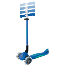                             Globber Detská trojkolesová kolobežka Primo Foldable Plus - svietiace kolesá - modrá                        