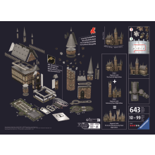                             Ravensburger Puzzle Harry Potter: Rokfortský hrad - Veľká sieň (Nočná edícia) 540 dielikov                        