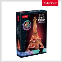                             CubicFun - Puzzle 3D s LED Nočná edícia: Eiffelova veža 51 dielikov                        